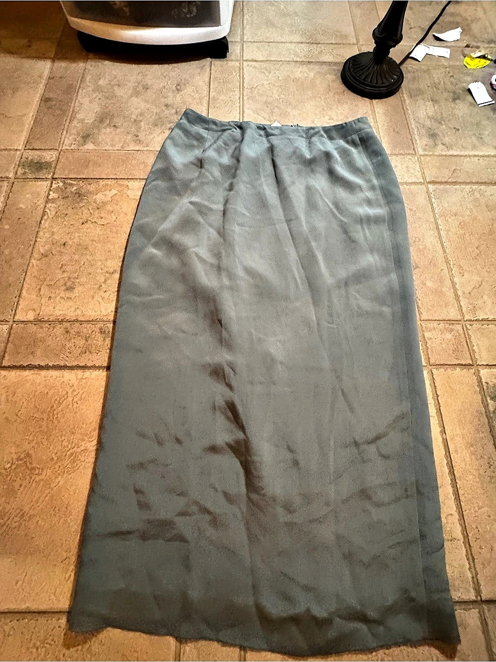 Silk Jones New York Maxi Skirt Green Size 14